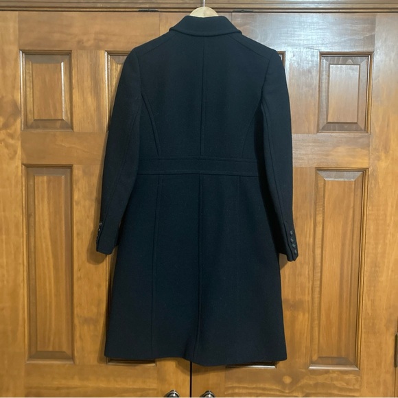 J. Crew double cloth lady day coat women’s size 4 petite black Italian fabric - Picture 2 of 6